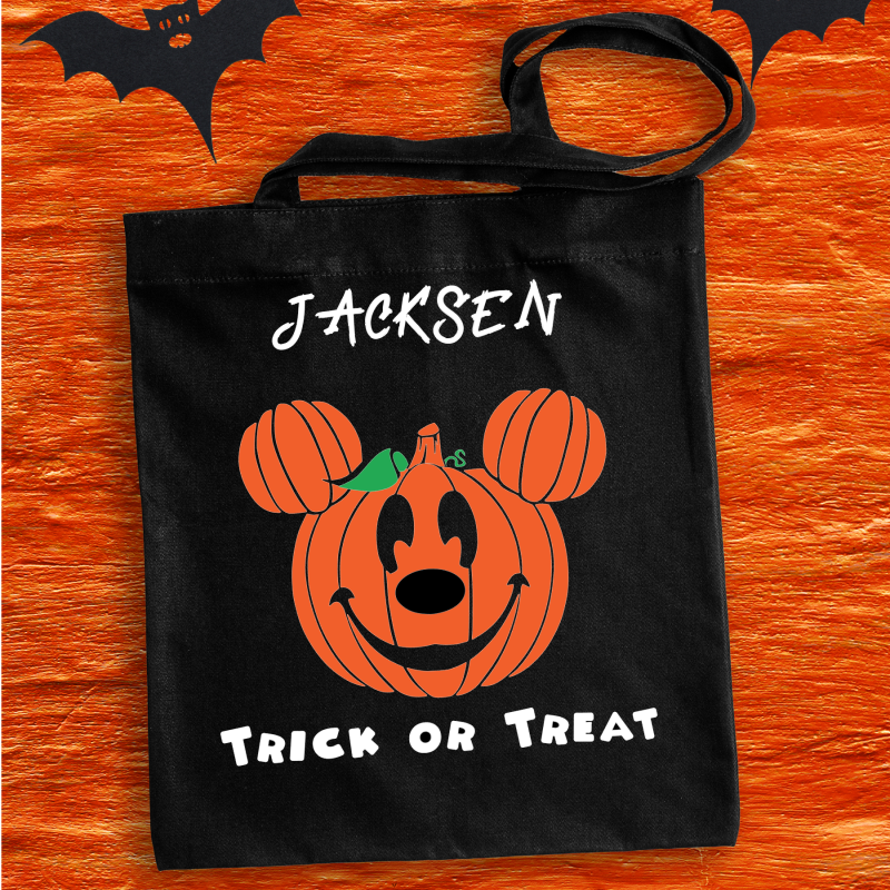 Personalised Halloween Bag Pumpkin
