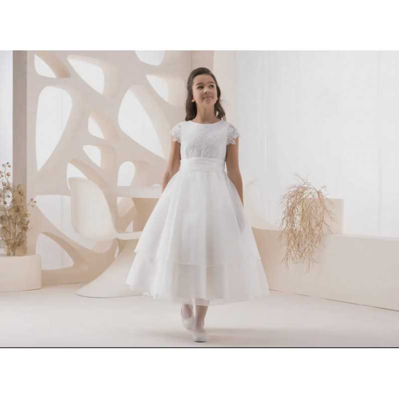 Communion Dress with Embroidery Lace K3A