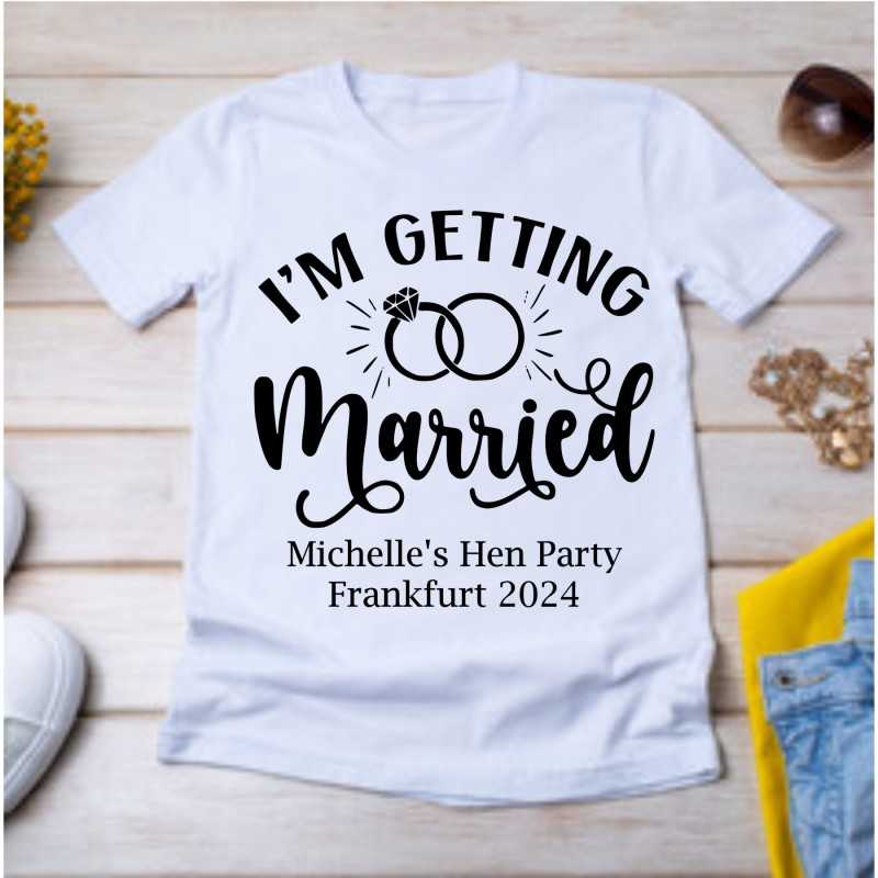 Personalised Bride T-shirt Married