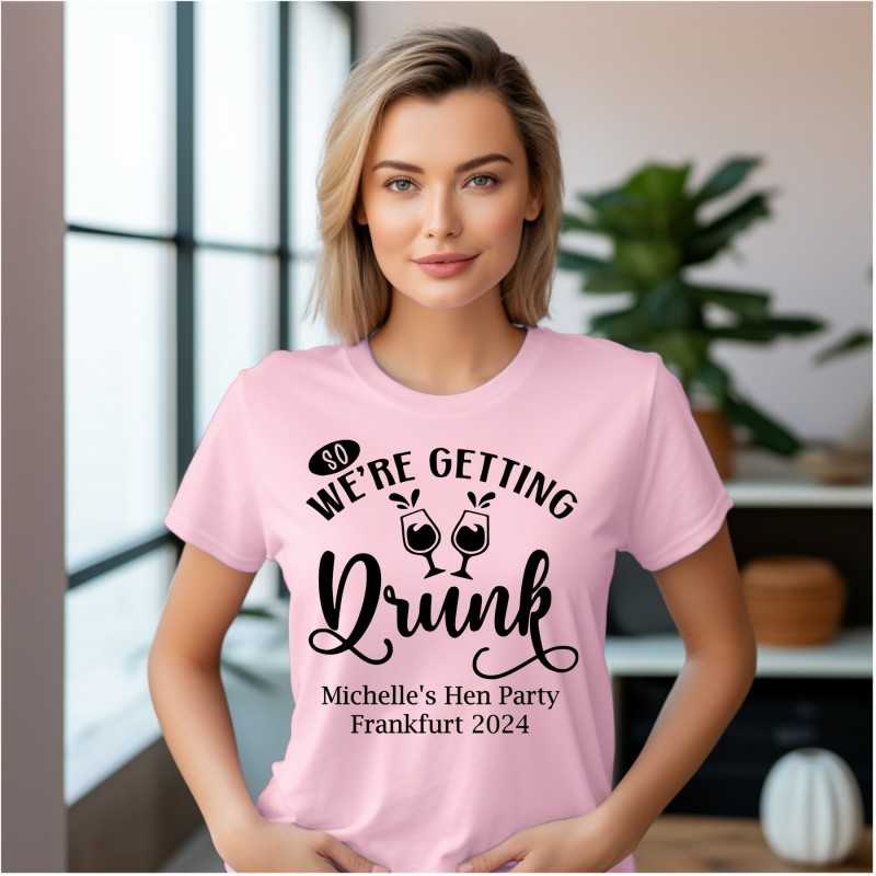 Personalised Crew T-shirt Drunk