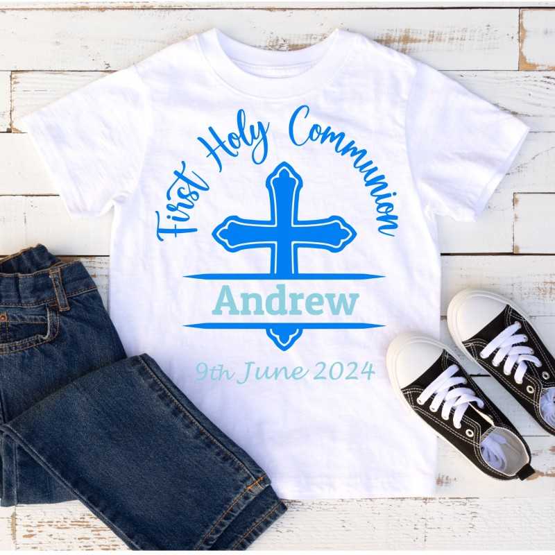 Personalised Communion T-shirt Boy