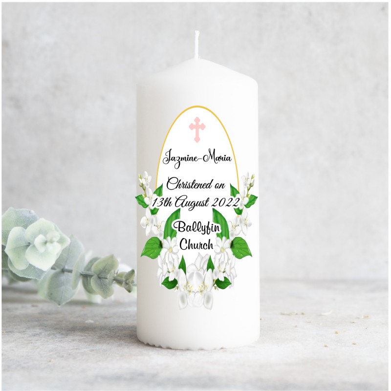 Personalized Christening Candle with...