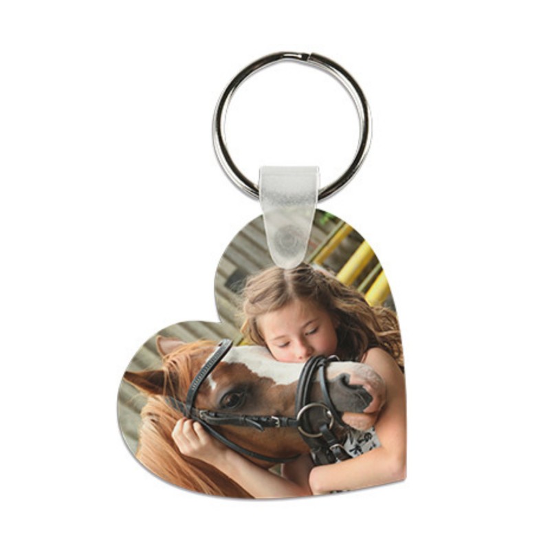 Personalised Photo MDF KEY RING – HEART