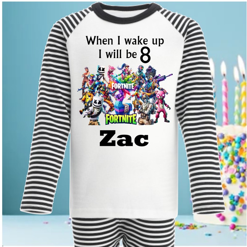 Personalised Birthday Pjs Fortnite