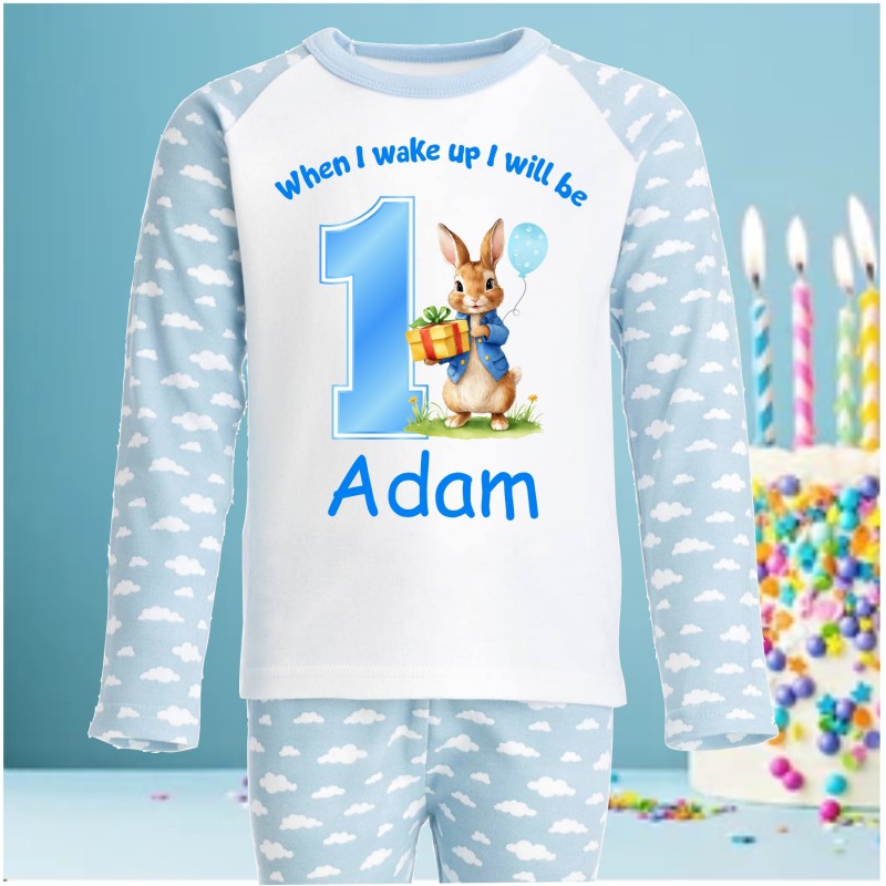 Personalised Birthday Pjs Peter Rabbit