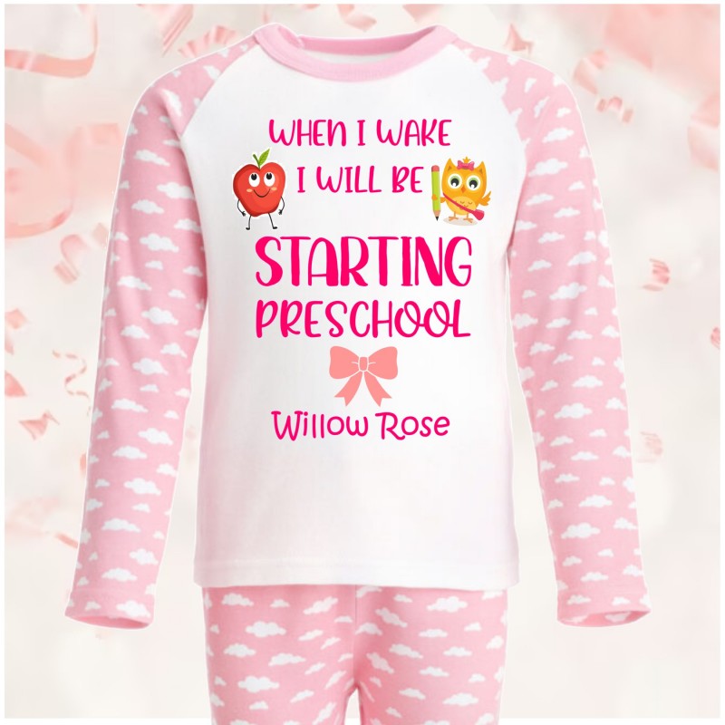 Personalised First Day Of Preschool Pjs