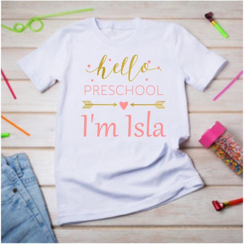 Personalised Hello Preschool T-shirt