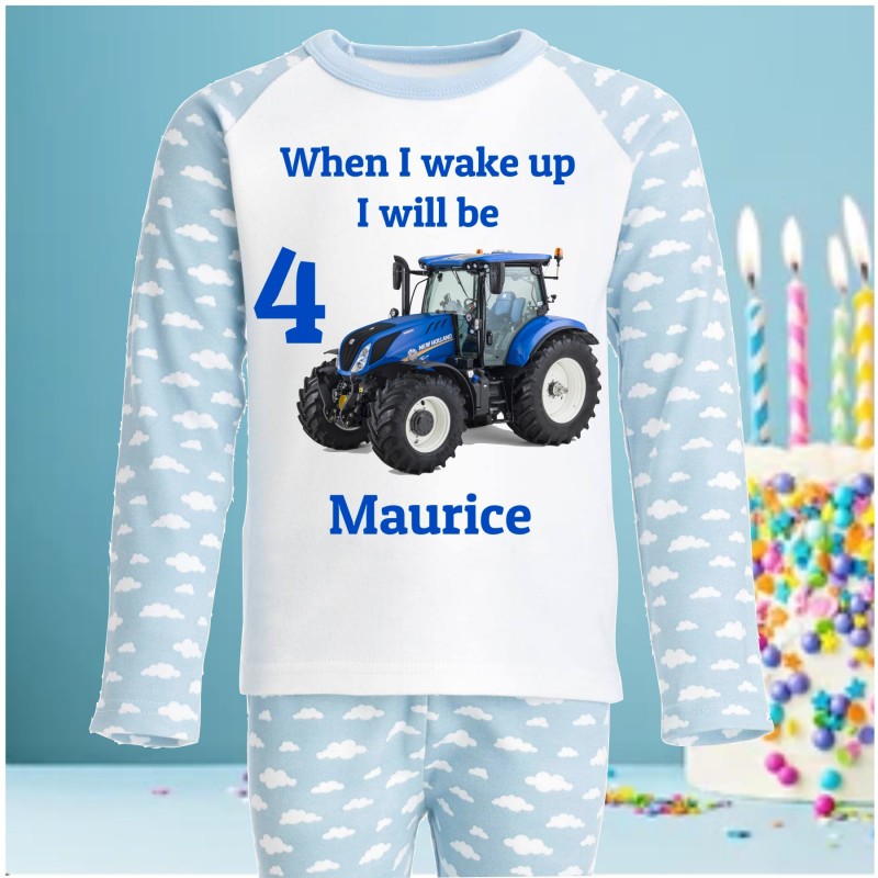 Personalised Birthday Pjs Tractor