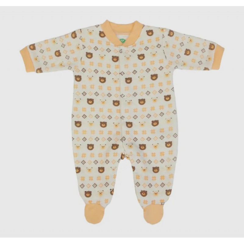 Quilted Babygrow cream/yellow