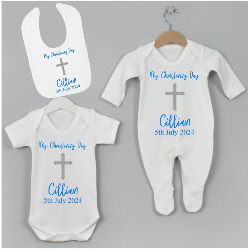 3pc Personalised Christening Set-...