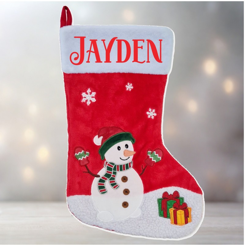 Personalised Snowman Stocking Name