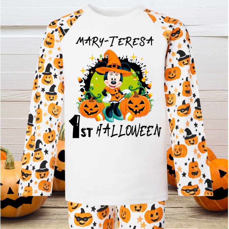 Personalised First Halloween Pjs Minnie