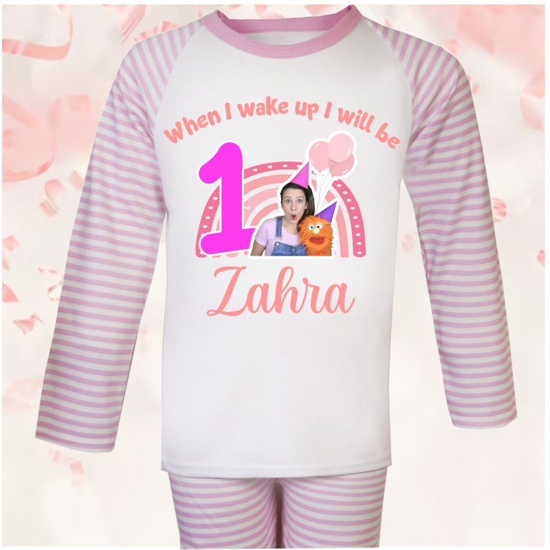 Personalised Birthday Pjs Ms Rachel Pink