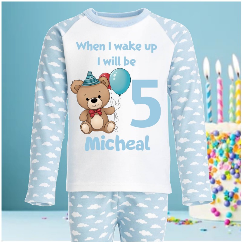 Personalised Birthday Pjs Teddy Bear