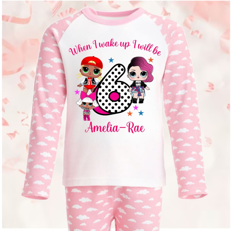 Personalised Birthday Pjs LOL dolls