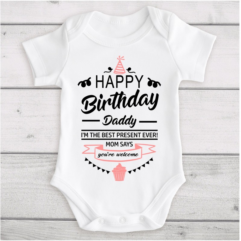 Personalised Baby Vest Happy Birthday...