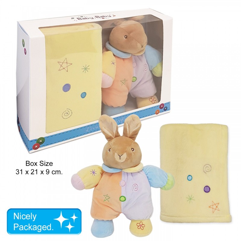 Soft Plush Bunny & Blanket In A Gift Box