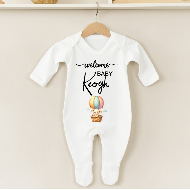 Personalised Baby Grow Welcome