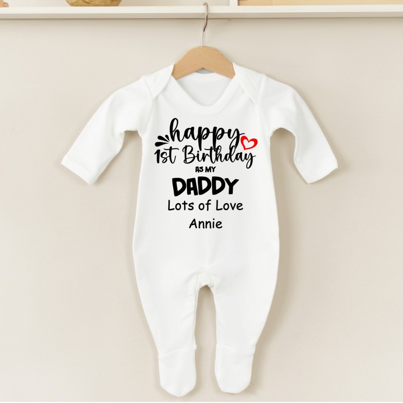 Personalised Baby Grow Happy First...