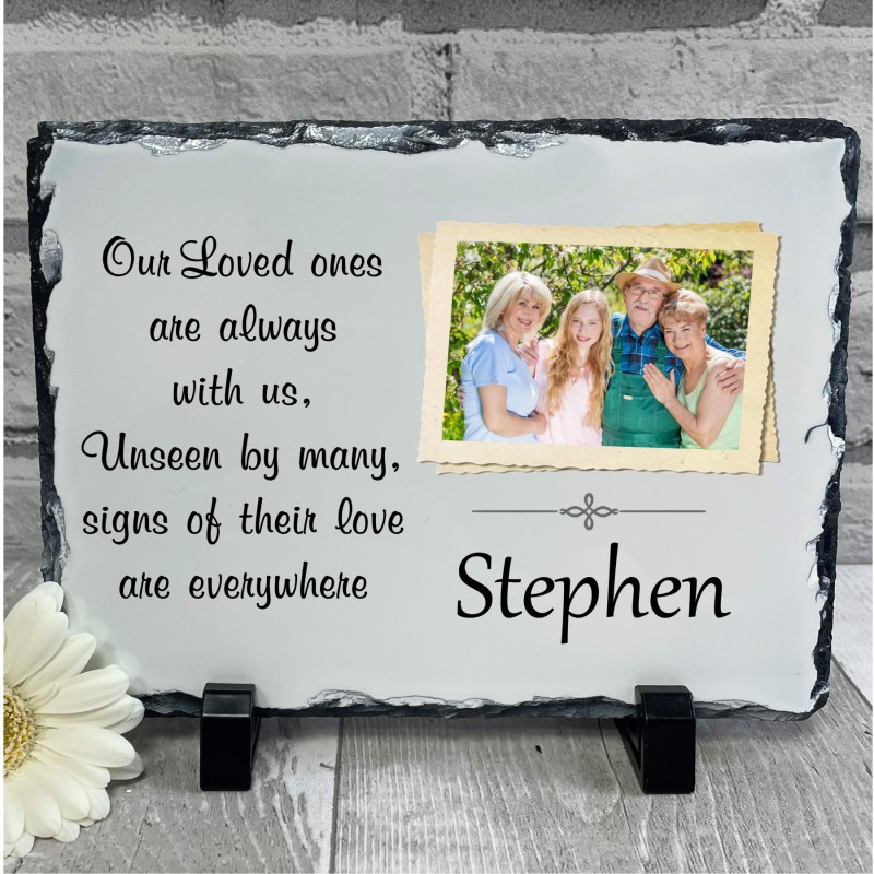 Personalised Memorial photo Slate