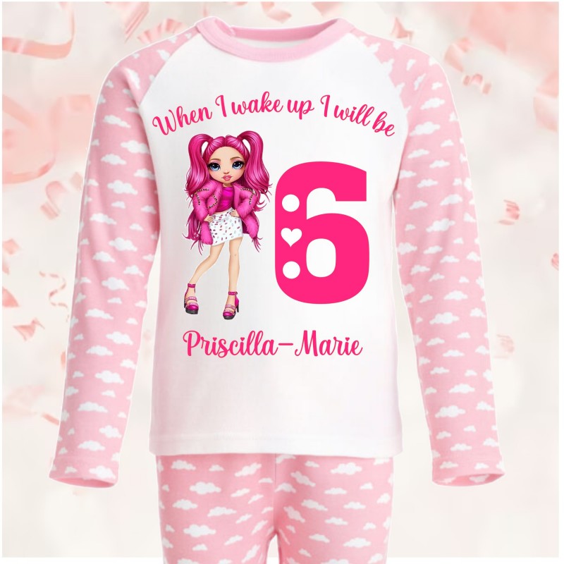 Personalised Birthday Pjs Rainbow High